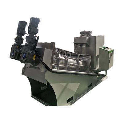 SS304 Vidalı Tip Çamur Kurutucu Mera Kanalizasyon Arıtma Otomatik 3m3/H