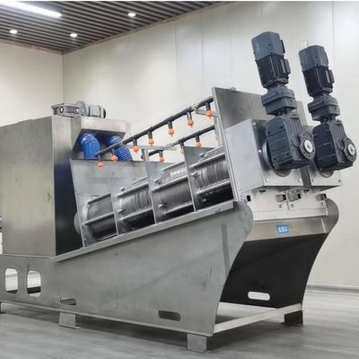 12m3/H Spiral Çamur Susuzlaştırma Makinesi Paslanmaz Çelik Kömür Balçık Çamur Susuzlaştırma