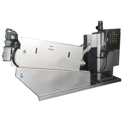 Paslanmaz Çelik Vidalı Pres Çamur Susuzlaştırma Makinesi Entegre Kalınlaştırma