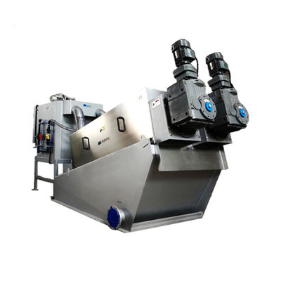 Otomatik SS304 Spiral Çamur Susuzlaştırma Makinesi Yüksek Dehidrasyon Oranı