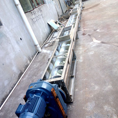 SS316 U Tekneli Paslanmaz Çelik Spiral Konveyör Toz Burgu Konveyörü 1 ~ 100m