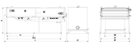 500mm Yerçekimi Çamur Yoğunlaştırıcı, 5m3 / h Yerçekimi Bant Yoğunlaştırıcı