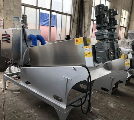 5m3/H Paslanmaz Çelik Vidalı İstifleyici Su Ürünleri Spiral Çamur Kurutucu