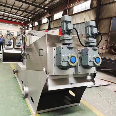 12m3/H Spiral Çamur Susuzlaştırma Makinesi Paslanmaz Çelik Kömür Balçık Çamur Susuzlaştırma