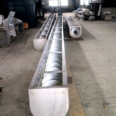 Harç Tahıl Çamur Karbon Kül Beton için U Şekilli Vidalı Bantlı Konveyör Milsiz