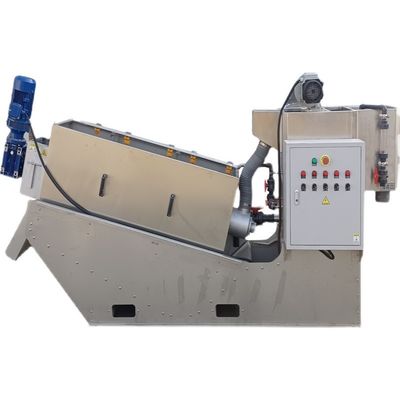 Spiral Tip Vidalı Pres Çamur Susuzlaştırma Makinesi SS 304 Malzeme