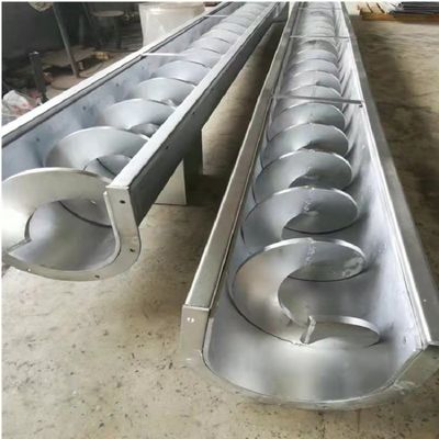 Toz İçin Paslanmaz Çelik Silo Çimento Vidalı Konveyör Makinesi Spiral