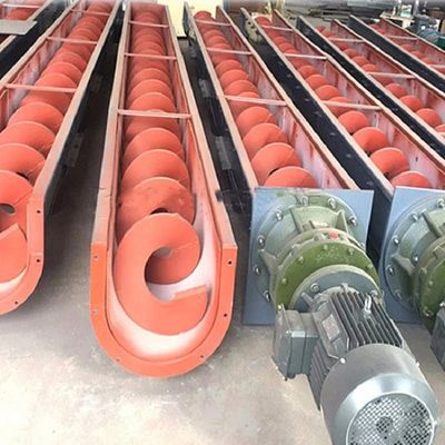 Toz İçin Paslanmaz Çelik Silo Çimento Vidalı Konveyör Makinesi Spiral