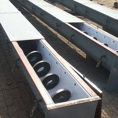Çimento Tahıl Tozu için 1 ~ 100m Uzunluk Otomatik Karbon Çelik Şaftsız Vidalı Konveyör