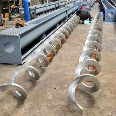 Çimento Tahıl Tozu için 1 ~ 100m Uzunluk Otomatik Karbon Çelik Şaftsız Vidalı Konveyör