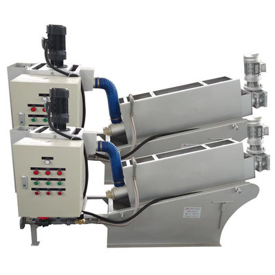 SS304 Vidalı Pres Çamur Susuzlaştırma Makinesi Çamur Arıtma Makinesi 1-500m3 / H