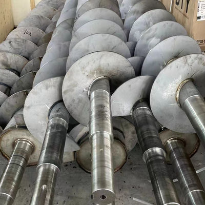 50m3 / H Karbon Çelik Şaftsız Vidalı Konveyör Otomatik Paslanmaz Çelik Spiral Konveyör
