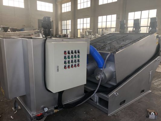 45m3 / h Vidalı Çamur Susuzlaştırma Makinesi, Karbon Çelik Susuzlaştırma Vidalı Pres Makinesi